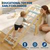Festisoul 4 in 1 Toddler Climbing Toys Indoor, Wooden Climbing Triangle Set with Ramp and Arch, Jungle Gym for Toddlers 1-3, Baby Climbing Structure, Blue view 4