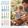 Kids Gardening Tools Set with Sturdy Wood Handles,Children Garden Shovels and Hand Rake for Boys and Girls,Safety Rounded Edges Outdoor Planting Toys for Toddler Backyard Activities view 2