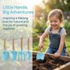 Kids Gardening Tools Set with Sturdy Wood Handles,Children Garden Shovels and Hand Rake for Boys and Girls,Safety Rounded Edges Outdoor Planting Toys for Toddler Backyard Activities view 3