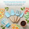 Kids Gardening Tools Set with Sturdy Wood Handles,Children Garden Shovels and Hand Rake for Boys and Girls,Safety Rounded Edges Outdoor Planting Toys for Toddler Backyard Activities view 4
