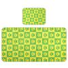 Yellow Green Checkers Dog Paw Prints Cooling Baby Mattress Topper 28" x 52" Absorbent Pads for Kids for Kids, Adult view 1