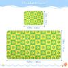 Yellow Green Checkers Dog Paw Prints Cooling Baby Mattress Topper 28" x 52" Absorbent Pads for Kids for Kids, Adult view 2