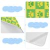 Yellow Green Checkers Dog Paw Prints Cooling Baby Mattress Topper 28" x 52" Absorbent Pads for Kids for Kids, Adult view 4