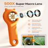 Bug Exploration Microscope for Kids, 500X Handheld Digital Microscope with 2" IPS Screen, Backyard Adventure STEM Science Toy Age 5-12 (Orange) view 3