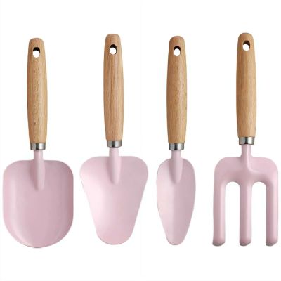 Kids Gardening Tools Set with Sturdy Wood Handles,Children Garden Shovels and Hand Rake for Boys and Girls,Safety Rounded Edges Outdoor Planting Toys for Toddler Backyard Activities
