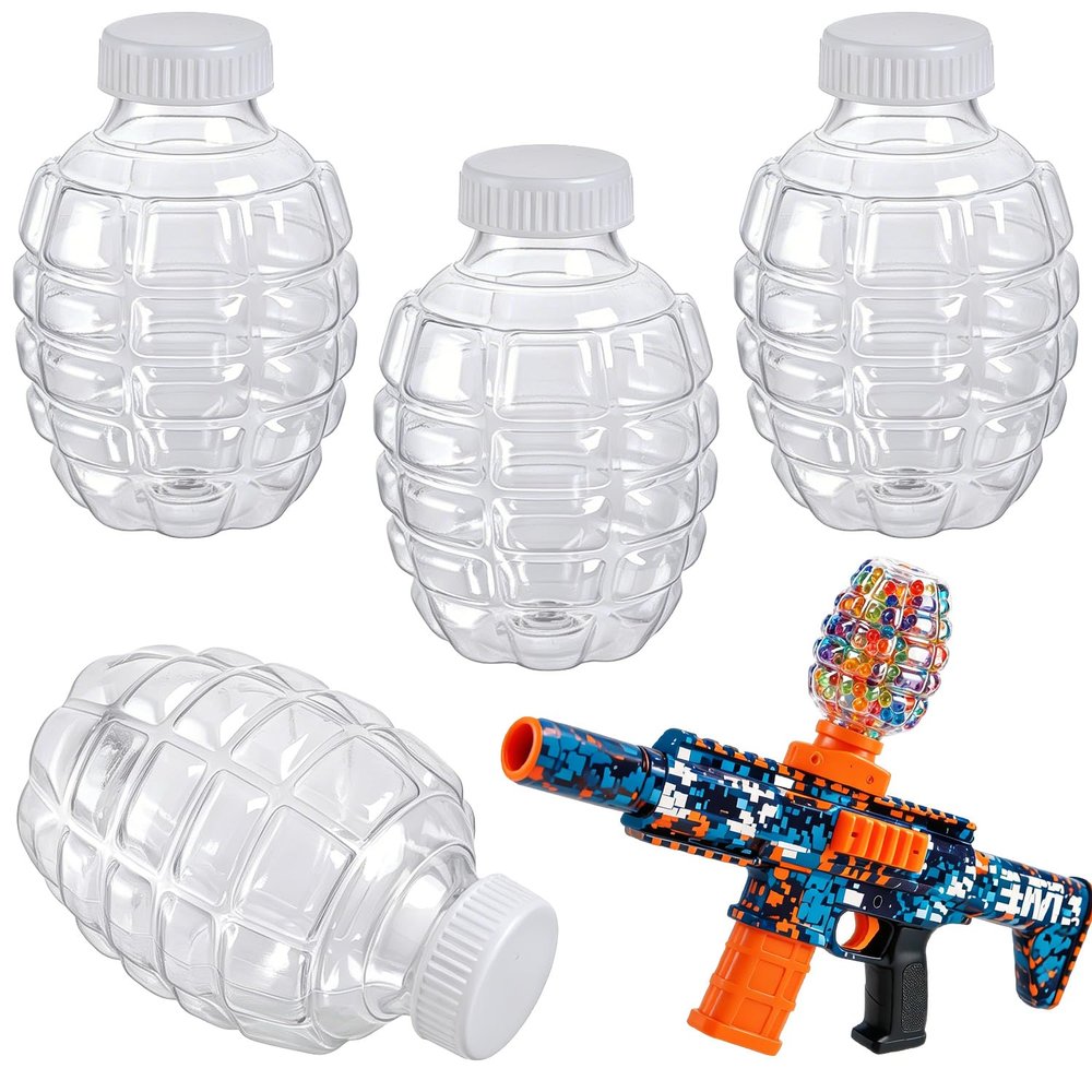 4Pcs Plastic Hopper Gel Bead Subpackage Bottle, Gel Blaster Accessories