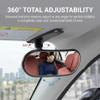 Baby Car Seat Mirror for Rear Facing with Wide-View HD Glass Easy Clip-On Backseat Mirror to Observe Rear-Facing Infant Safely Black view 4