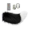 ToysCentral Basics Remote Control Electric Car Tail Rechargeable Cute Fuzzy Wagging Moving Tail Easy Install for Auto Trunk Charm Cosplay Accessory (Black White) view 1