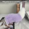 ToysCentral Basics Remote Control Electric Car Tail Rechargeable Cute Fuzzy Wagging Moving Tail Easy Install for Auto Trunk Charm Cosplay Accessory (Purple White) view 3