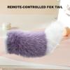ToysCentral Basics Remote Control Electric Car Tail Rechargeable Cute Fuzzy Wagging Moving Tail Easy Install for Auto Trunk Charm Cosplay Accessory (Purple White) view 4