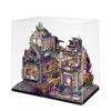 Xenotrix 3D Wooden Magic Castle Puzzle, DIY Miniature Fairy Tale Street Model Kit House Building Model, Creative Handcrafted Desk Deco for Home (300+PCS/Dust Cover Included) view 1