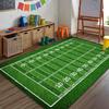 Sports Field Area Rug,Race Track Football Basketball Grass Kids Playmat Fun Carpet with Anti Skid Rubber Backing Washable Colorfast Children's Bedroom Living Room Nursery Classroom(Color 6,3x4ft) view 1
