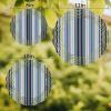 Modern Blue Black Stripe Round Wind Spinner 10", 3D Stainless Steel Wind Spinners for Yard and Garden Retro Gradient Striped Line Indoor Outdoor Metal Hanging Craft Ornaments for Porch Lawn Home view 4