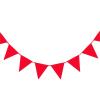 24Feet 20Flags Full White Garland Pennant Bunting Wedding Decoration Fabric Banners Party Bridal Decoratio(Red) view 1