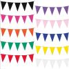 24Feet 20Flags Full White Garland Pennant Bunting Wedding Decoration Fabric Banners Party Bridal Decoratio(Red) view 2