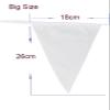 24Feet 20Flags Full White Garland Pennant Bunting Wedding Decoration Fabric Banners Party Bridal Decoratio(Red) view 4
