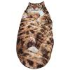 Kronabelle Cat Envelope Sleeping Bag, Adorable Adult Plush Winter Sleeping Bag, White and Brown with Black Strips view 1