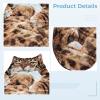 Kronabelle Cat Envelope Sleeping Bag, Adorable Adult Plush Winter Sleeping Bag, White and Brown with Black Strips view 2