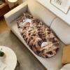 Kronabelle Cat Envelope Sleeping Bag, Adorable Adult Plush Winter Sleeping Bag, White and Brown with Black Strips view 3