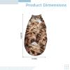 Kronabelle Cat Envelope Sleeping Bag, Adorable Adult Plush Winter Sleeping Bag, White and Brown with Black Strips view 4