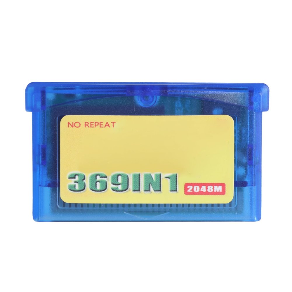 369 in 1 Game Cartridge, Retro Video Game Card English Version for Handheld Console, Plug and Play Large Capacity