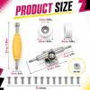 Alrhso 8 Pcs Standard Fingerboard Tool Set Include 2 Trucks & 4 CNC Lathed Bearing Wheels 2 Nut Driver Screwdriver for 34 mm Wide Decks Skateboard Trucks view 2