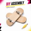 Alrhso 8 Pcs Standard Fingerboard Tool Set Include 2 Trucks & 4 CNC Lathed Bearing Wheels 2 Nut Driver Screwdriver for 34 mm Wide Decks Skateboard Trucks view 3