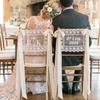 2 Pcs Custom Lace Wedding Chair Signs With Adjustable Long Streamers - Sheer Tulle Just Married Banners For Ceremony Seating, Scratch-Free Tie-On Decor For Hotel & Outdoor Reception, 18.5" X 13" view 3