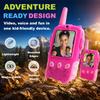 Video Walkie Talkies for Kids, 2 Pack Rechargeable Walkie Talkies with Screen, Outdoor Toy for 3-12 Year Old Girl, Christmas Birthday Gifts for Girls (Pink) view 3