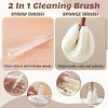 2-in-1 Long-Handle Bottle Brush Set, Multifunctional Bottle Cleaning Brush and Straw Cleaner Brush, Self Squeeze Bottle Brush, Suitable for Coffee Mugs, Sports Bottles & Wine Bottle (Brown) view 2