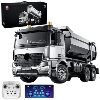 CRAFTLZ 1:20 Scale Alloy RC Dump Truck for Adults, Remote Control Simulation Construction Vehicles for Hobbyists, with Dual-Mode Control, Mobile Phone APP and Remote Control