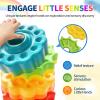 PracticeJQDEN Montessori Toys for 1 Year Old, Spinning Stacker view 2
