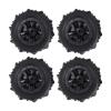 4PCS RC Car Tires, Premium Rubber High Grip Replacement Wheels for 1/14 1/16 Scale RC Cars Compatible with MJX HBX All Terrain Driving view 1