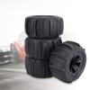 4PCS RC Car Tires, Premium Rubber High Grip Replacement Wheels for 1/14 1/16 Scale RC Cars Compatible with MJX HBX All Terrain Driving view 3