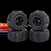 4PCS RC Car Tires, Premium Rubber High Grip Replacement Wheels for 1/14 1/16 Scale RC Cars Compatible with MJX HBX All Terrain Driving view 4