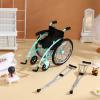 Homoyoyo 1 Set of Simulation Wheelchair Miniature Wheelchair Model Doll House Crutch Set view 4
