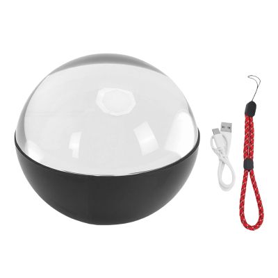 NOENNULL 2.7 Inch Memory Sphere Lamp Crystal Ball Video Player 3D Personalized Uploadable Videos Photos Unique Anniversary Birthday Gifts (Black)