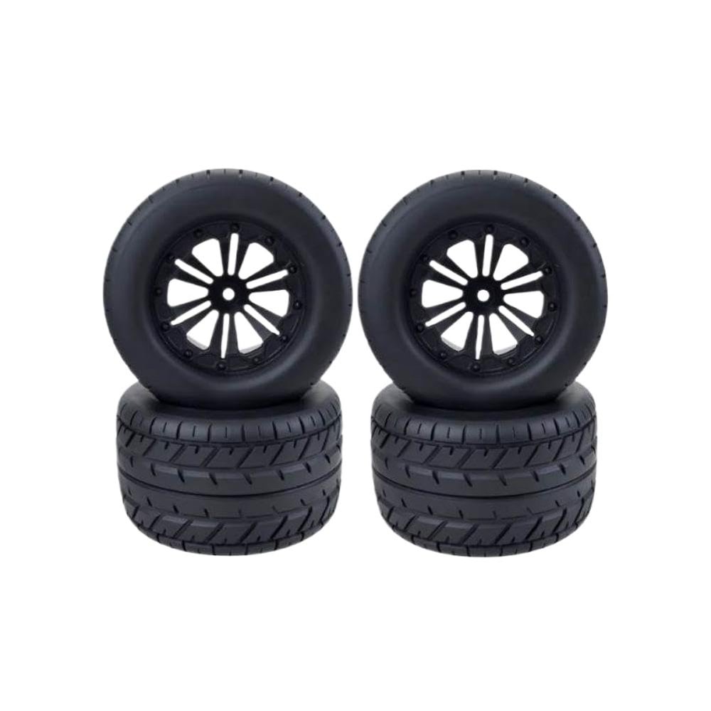 4PCS 115mm RC Buggy Tires and Wheels with 12mm Hub Hex for 1/10 Scale Off-Road Vehicles