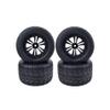 4PCS 115mm RC Buggy Tires and Wheels with 12mm Hub Hex for 1/10 Scale Off-Road Vehicles view 1