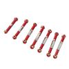 Alomejor RC Car Metal Pull Rods, 7pcs Servo Linkage Set with Screwdriver for 144001 1 14 Scale RC Car, Lightweight Durable (Red) view 2