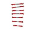 Alomejor RC Car Metal Pull Rods, 7pcs Servo Linkage Set with Screwdriver for 144001 1 14 Scale RC Car, Lightweight Durable (Red) view 3