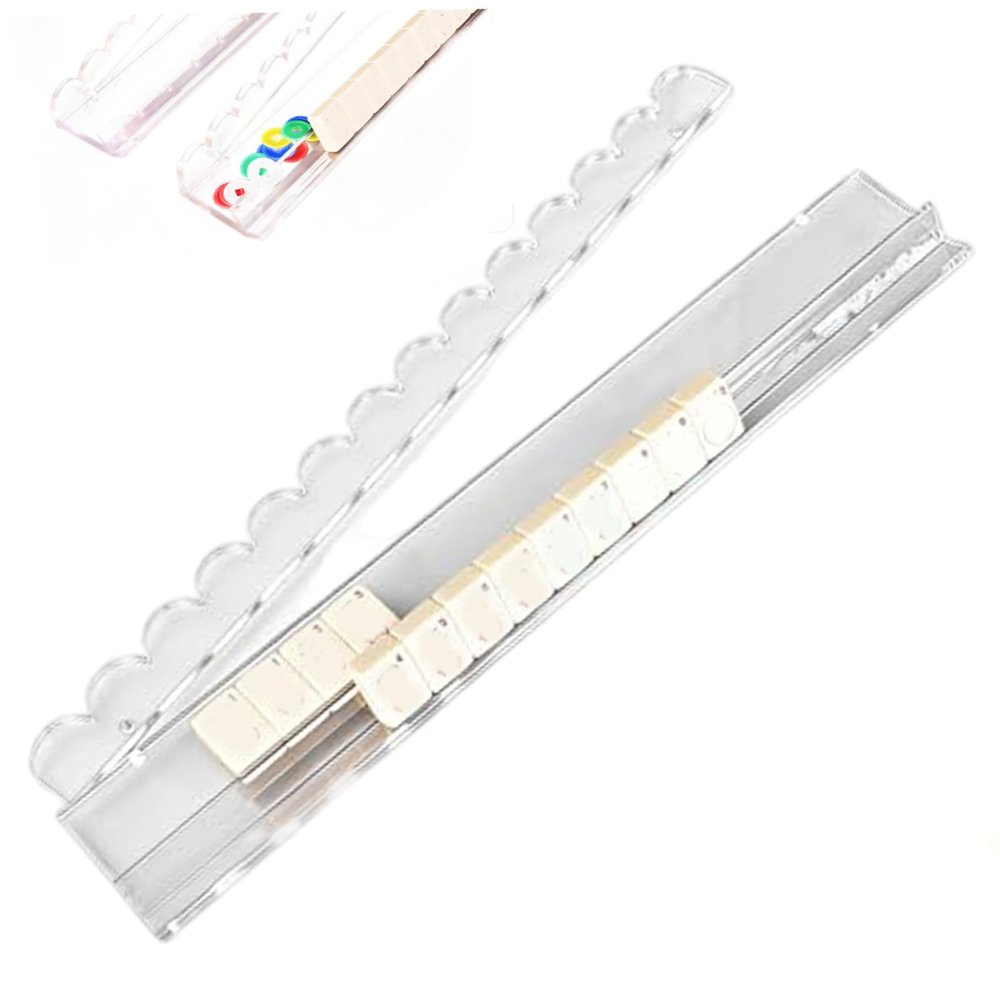 Mahjong Racks with Pushers Upgraded American Mahjong Stand Set, Convenient & Sturdy Holder Combo with Separate Pushers