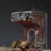 FytStycale 1:35 Scale Building Scene Unpainted Destroyed Brick Bridge Model for Display view 2