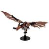 Dummy 13 Dragon Action Figure, Custom Color Wings & Body with Black Frame, Fully Articulated Design - 13" Long with 14" Wingspan (Small) (Sparkle Green) view 2