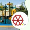 Bffcnl Pirate Ship Steering Wheel Toy, Children's Steering Wheel Toy, Imaginative Cosplay Playground Accessory for Park, Playhouse, Outdoor, red view 4