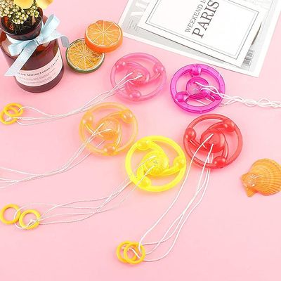 Solinder Flashing Luminous Spinning for Kids, Colorful Whistle Flywheel Toy for Home, School, Office, 10Pcs 7x7cm Plastic Gyro (Assorted Color)
