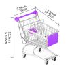 Yqqhrbm Mini Shopping Cart for Kids Supermarket Handcart Toy Supermarket Toy, Violet view 3