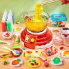 Solinder Kids Hot Pot DIY Cooking Toys Safe Material Simulation Hot Pot Machine for Toddlers Plastic Material (Red) view 2