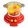 Solinder Kids Hot Pot DIY Cooking Toys Safe Material Simulation Hot Pot Machine for Toddlers Plastic Material (Red) view 3