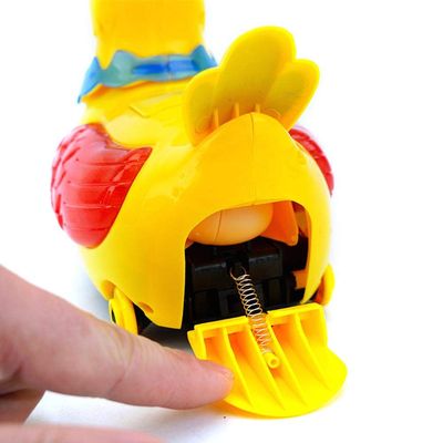 Aumotop Colorful Light Hen Walking Toy with Electric Universal Wheels Early Educational Toy for Kids Yellow Plastic (Laying hens)